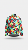 Neon Print Windbreaker Jacket