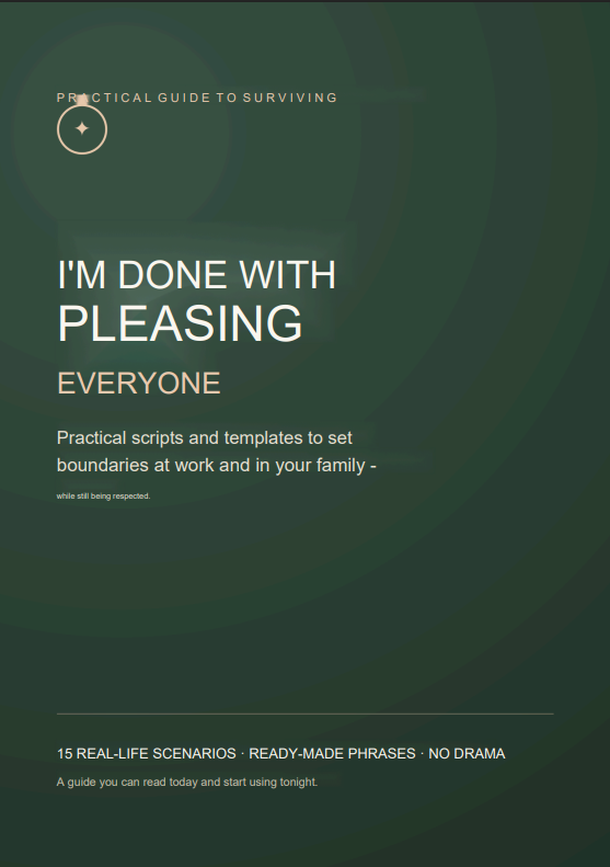 "I'm Done with Pleasing Everyone"