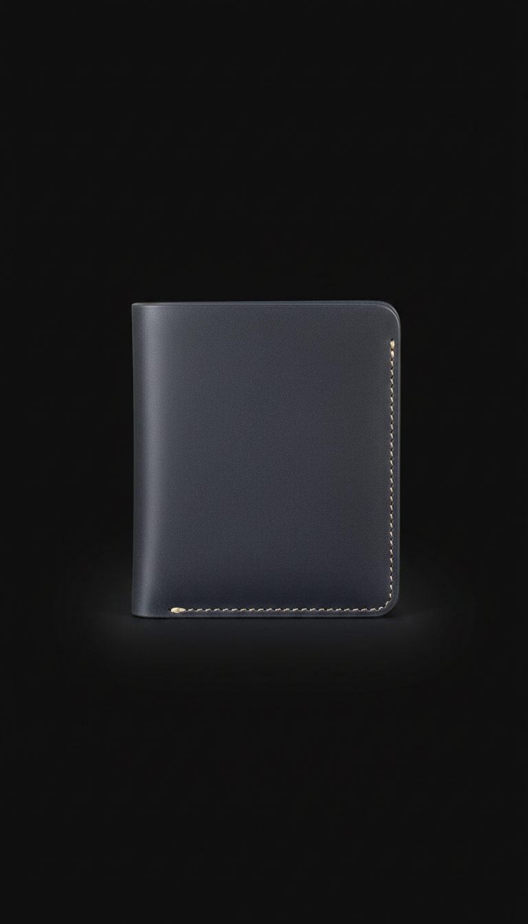 Slim Wallet in Pavement Grey Leather